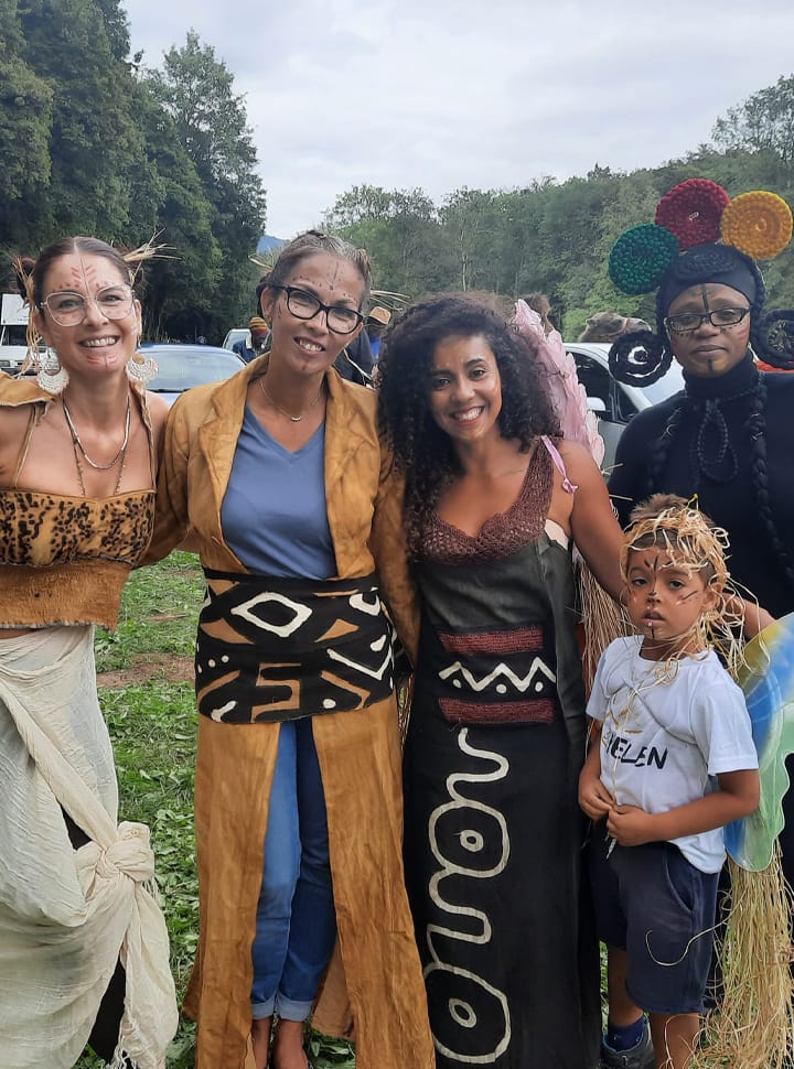 Marie Mattei maquillée pour le festival Yelen a Baulmes.